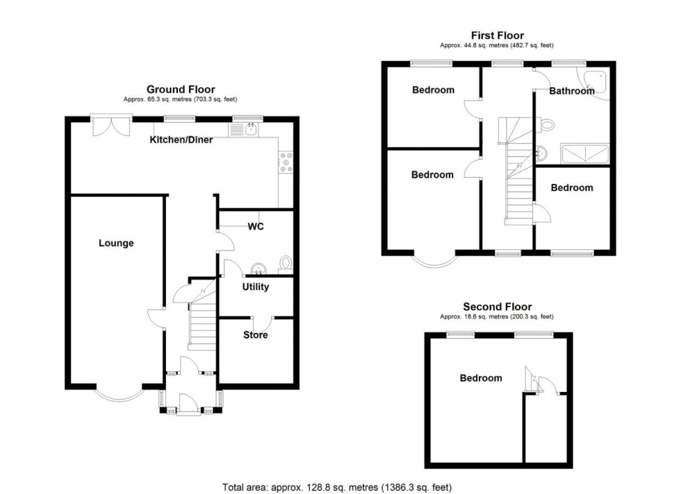 Floorplan for Selworthy Road, Castle Bromwich, Birmingham