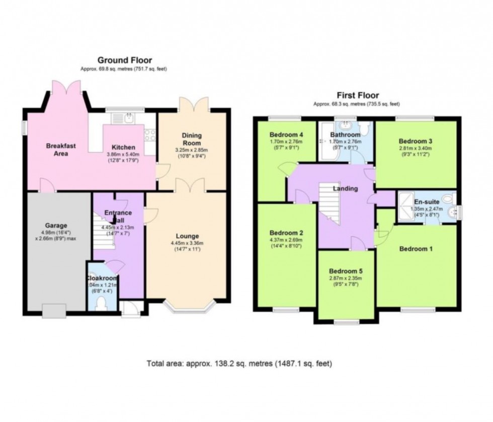 Floorplan for Brooklands Way, Marston Green, Birmingham