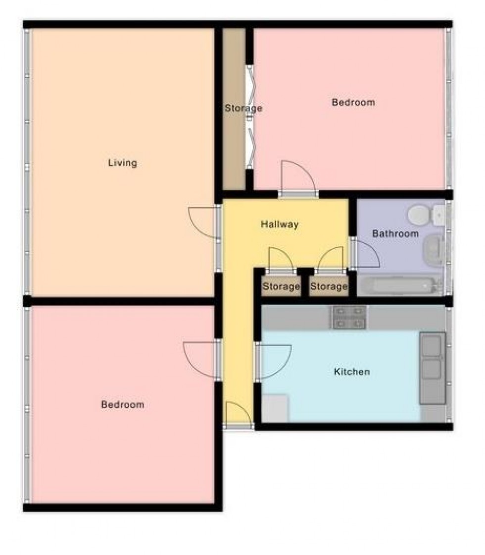 Floorplan for Bushbury Croft, Chelmsley Wood, Birmingham