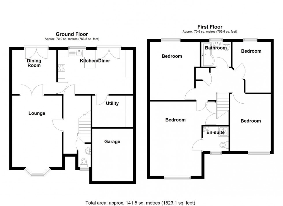 Floorplan for Brooklands Way, Marston Green, Birmingham