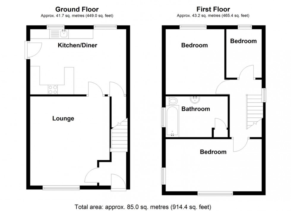 Floorplan for Station Road, Marston Green, Birmingham