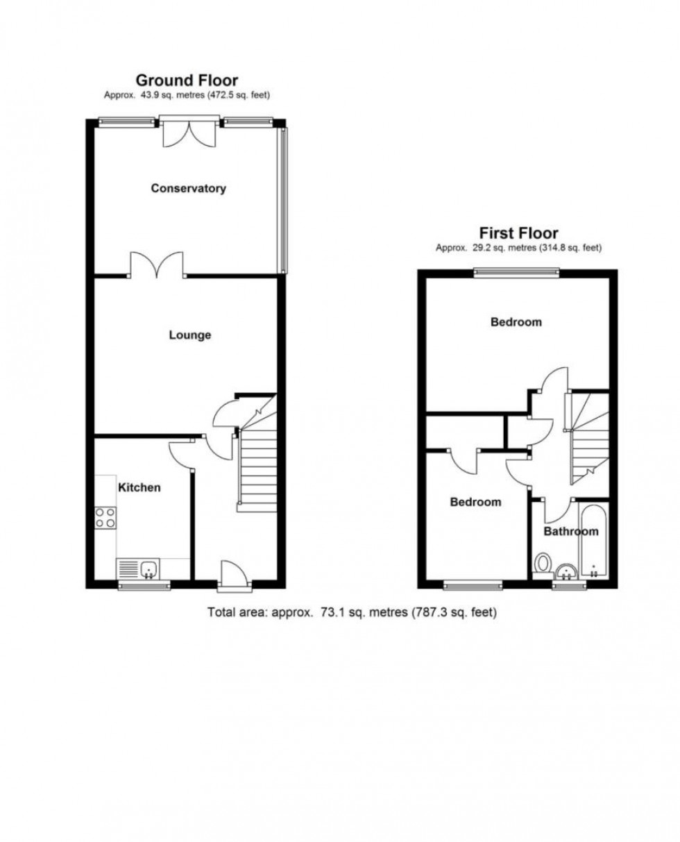 Floorplan for Princethorpe Close, Shard End, Birmingham