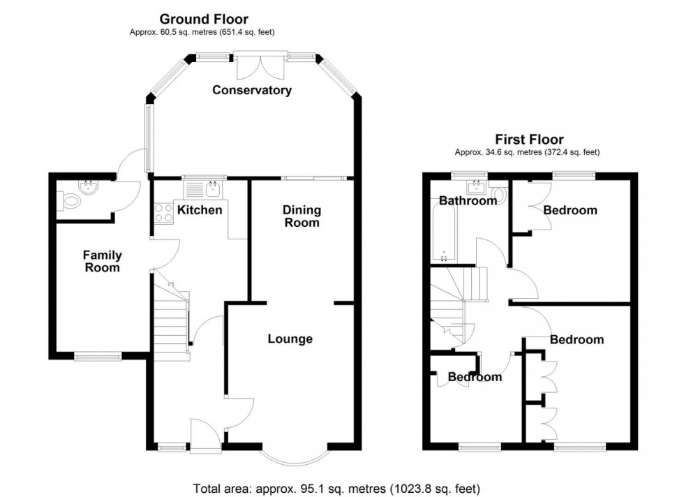 Floorplan for Brutus Drive, Coleshill, Birmingham
