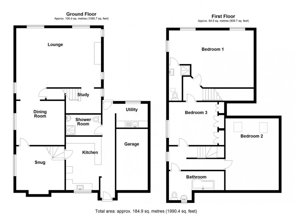 Floorplan for New Road, Water Orton