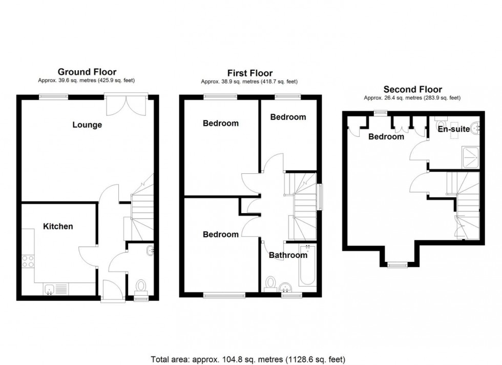 Floorplan for Swan Drive, Kingshurst, Birmingham