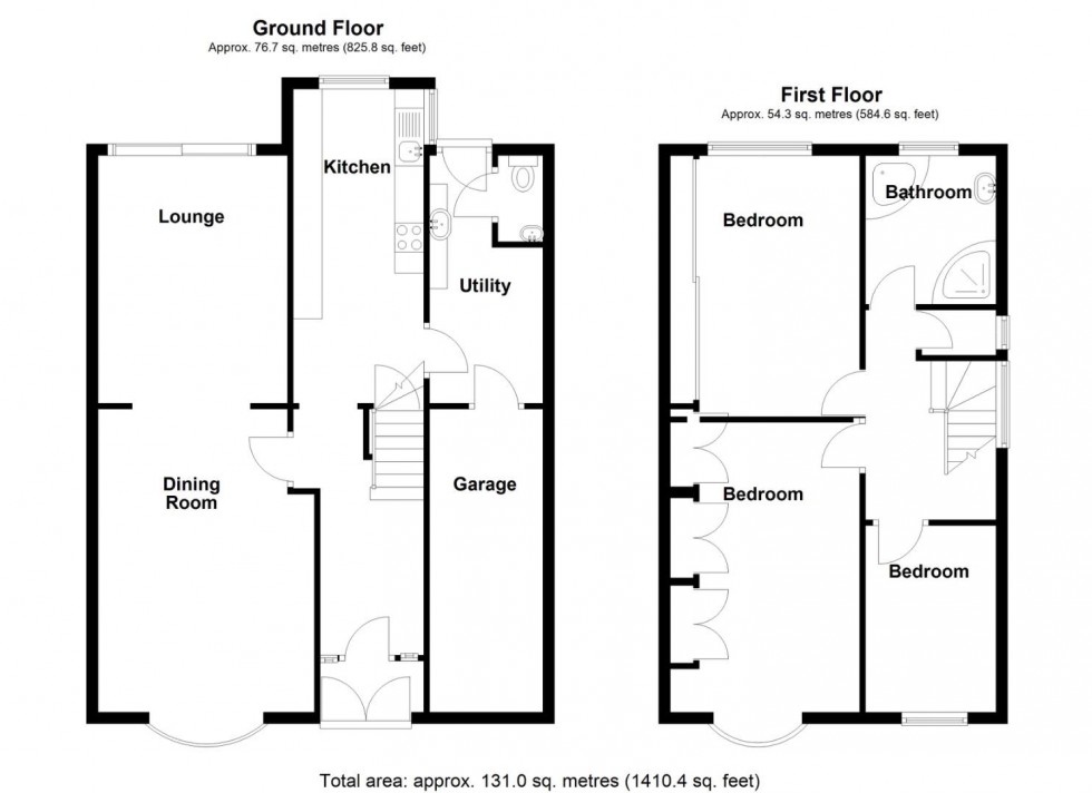 Floorplan for Salisbury Drive, Water Orton, Birmingham