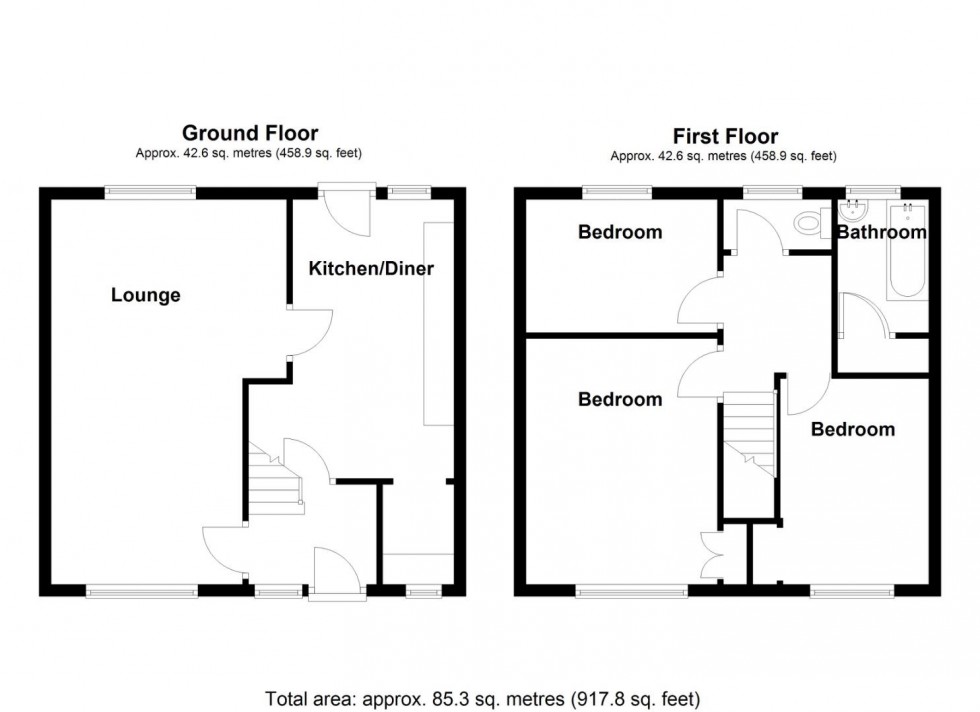 Floorplan for Didgley Grove, Kingshurst, Birmingham