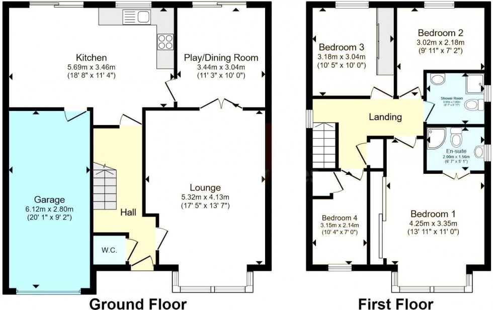 Floorplan for Mytton Road, Water Orton, Birmingham