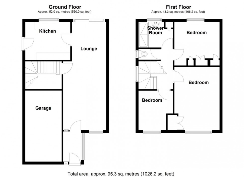 Floorplan for Carlton Mews, Castle Bromwich, Birmingham