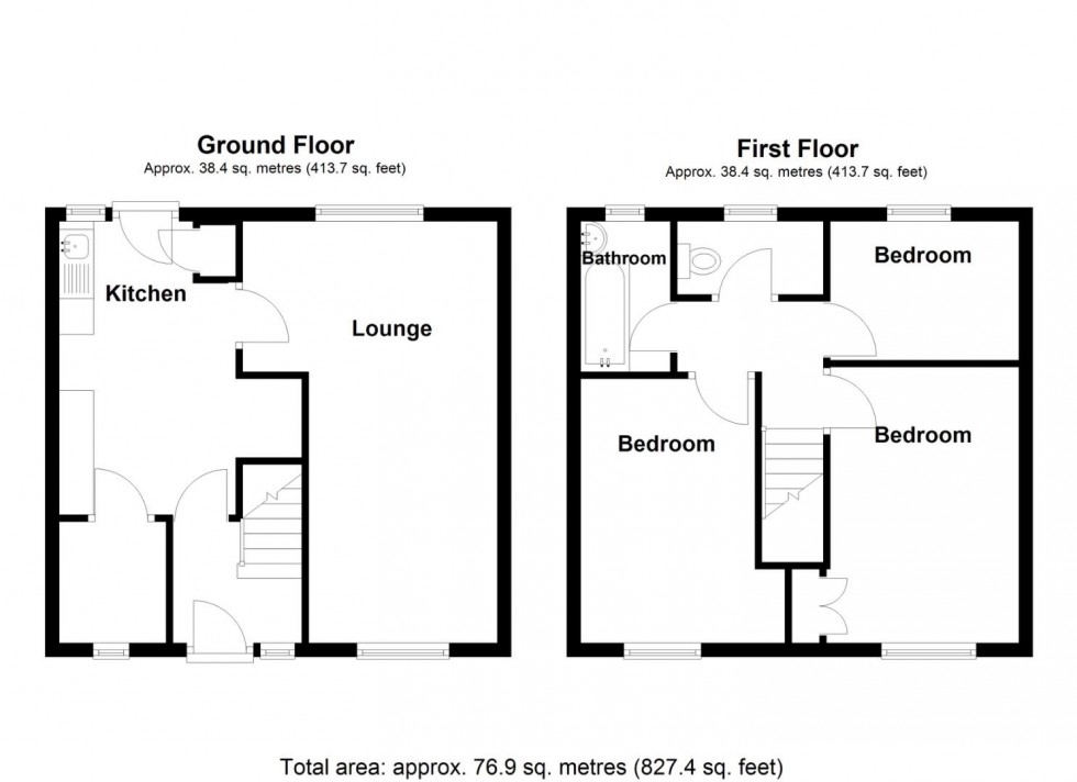Floorplan for Chilvers Grove, Kingshurst, Birmingham