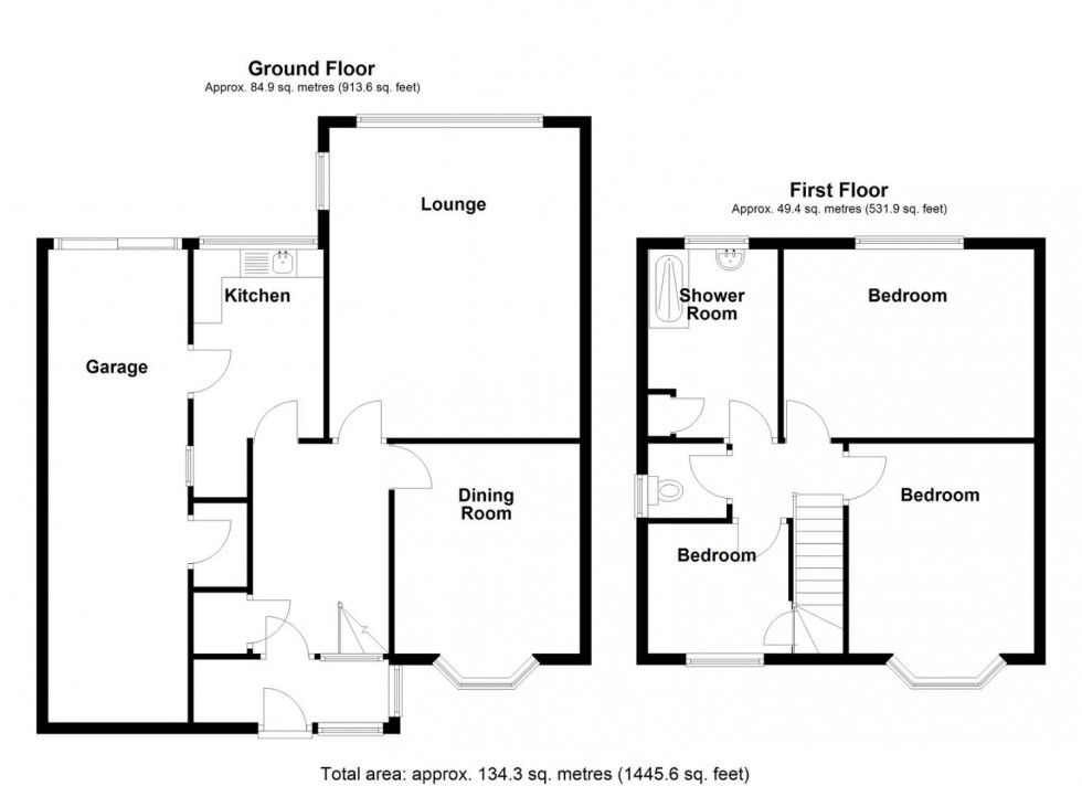 Floorplan for Blandford Avenue, Castle Bromwich