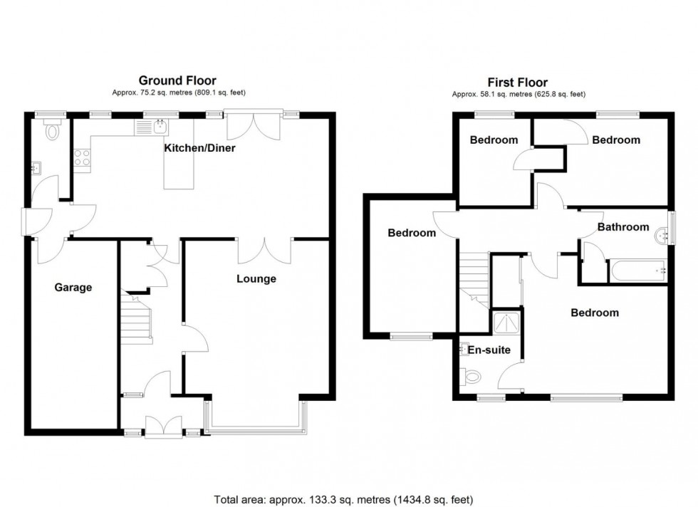Floorplan for Smiths Way, Water Orton