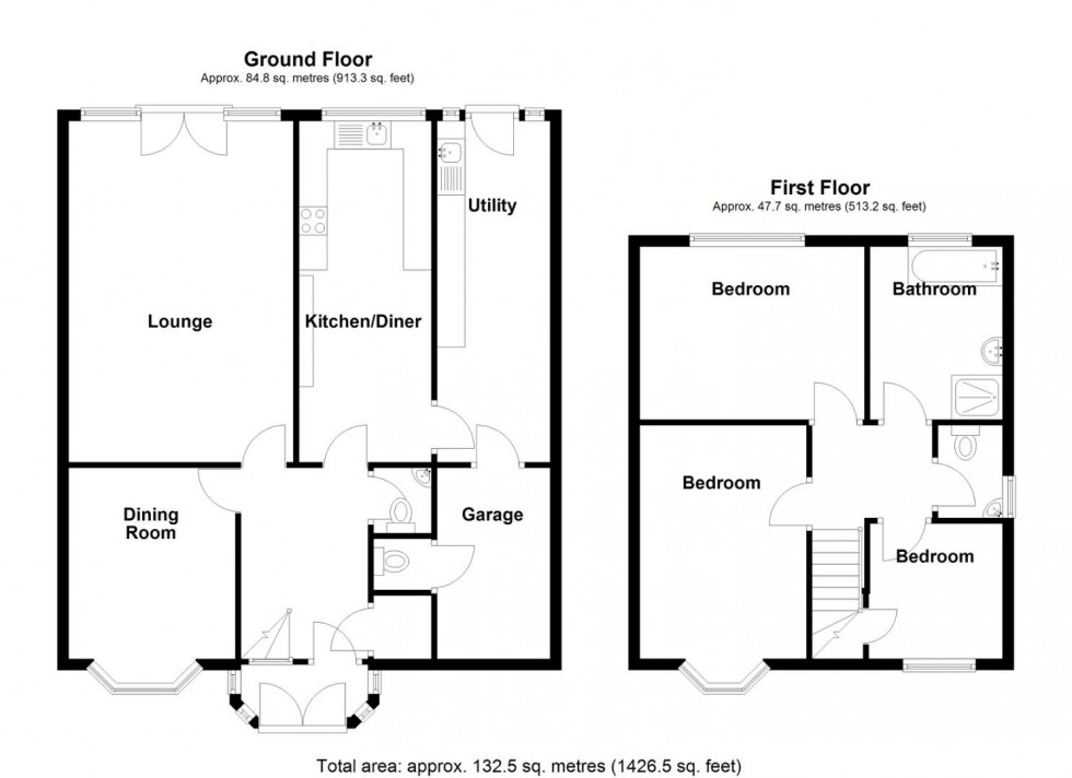 Floorplan for Blandford Avenue, Castle Bromwich, Birmingham