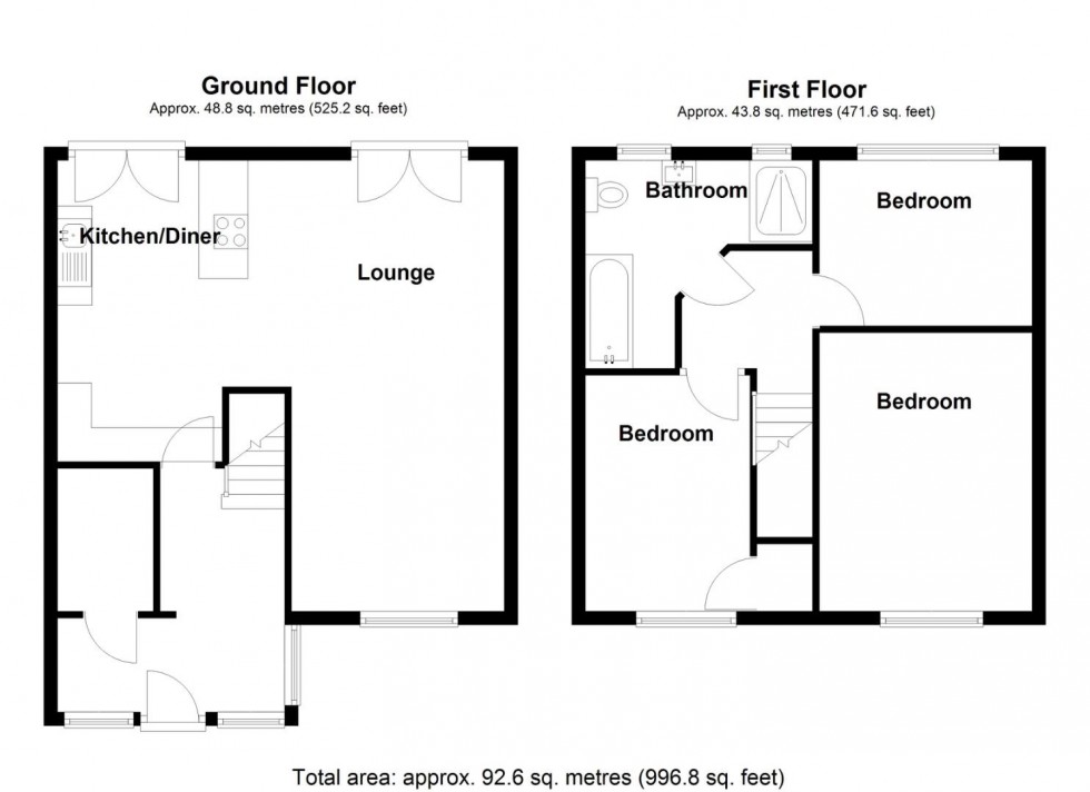 Floorplan for Shenton Walk, Kingshurst, Birmingham