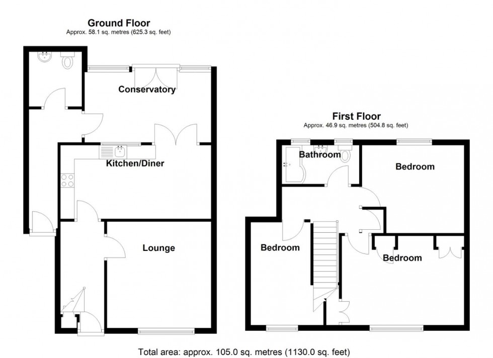 Floorplan for Longmeadow Crescent, Shard End, Birmingham