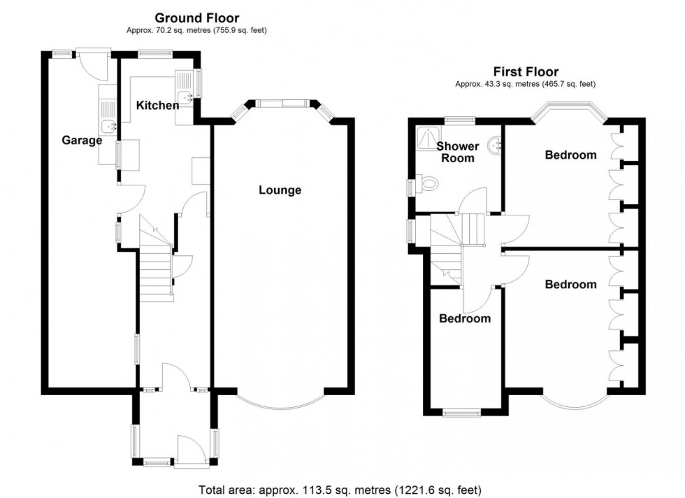 Floorplan for Arden Oak Road, Sheldon, Birmingham