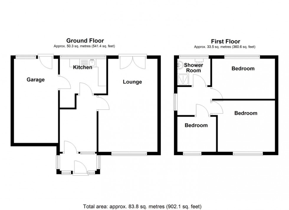 Floorplan for St. Pauls Crescent, Coleshill