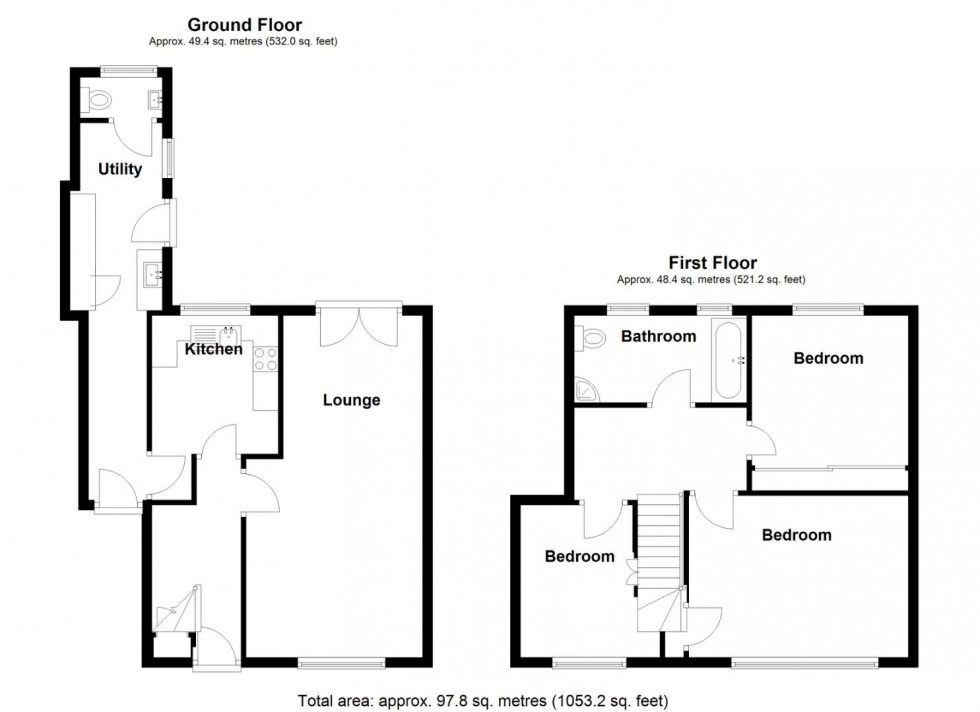 Floorplan for Hall Hays Road, Shard End, Birmingham