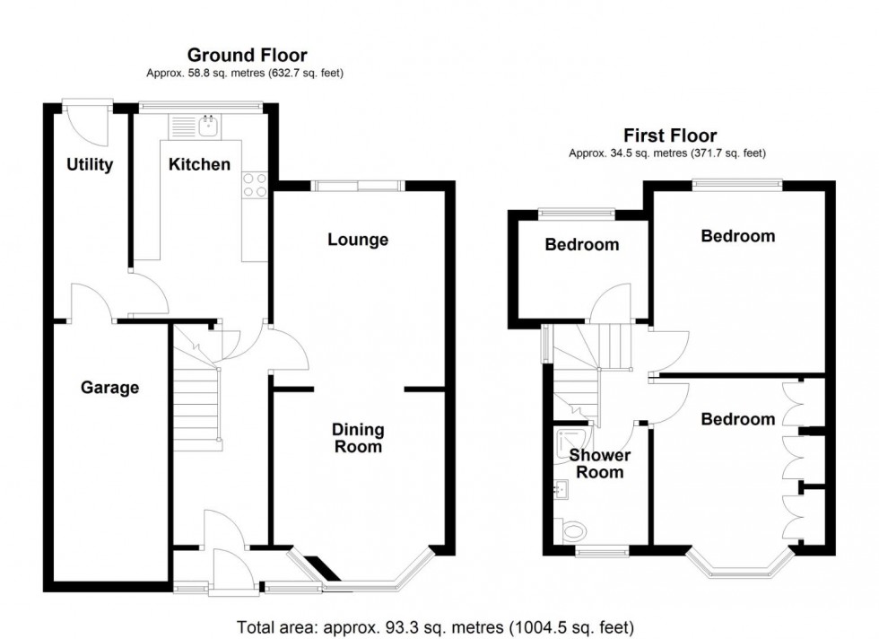 Floorplan for Ermington Crescent, Hodge Hill, Birmingham