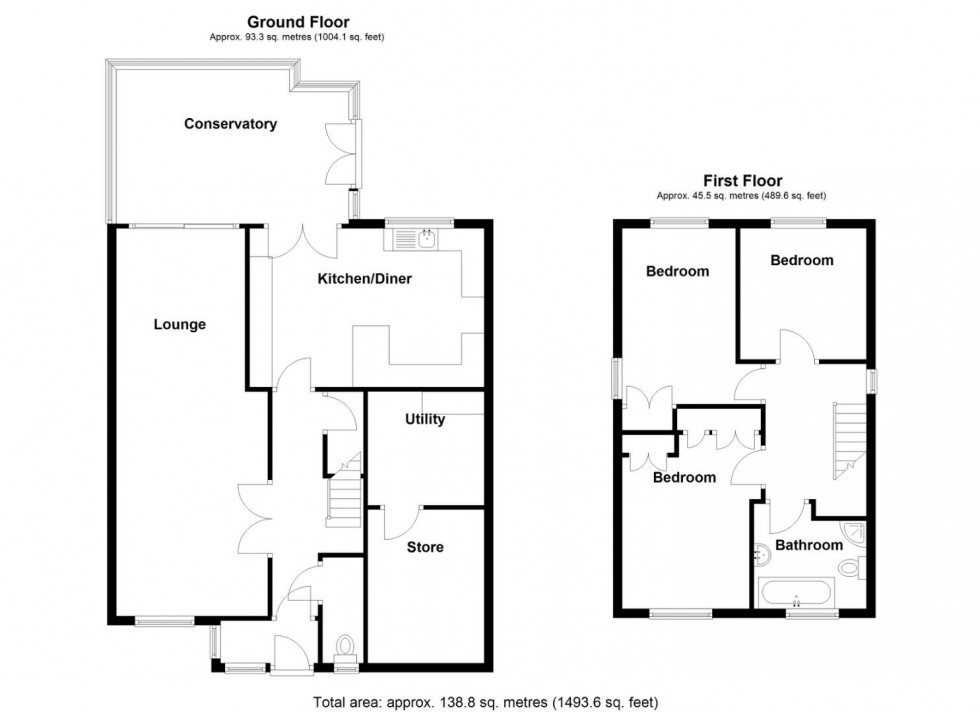 Floorplan for Delamere Close, Castle Bromwich, Birmingham