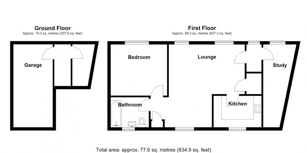 Floorplan for Hawksworth Crescent, Chelmsley Wood, Birmingham
