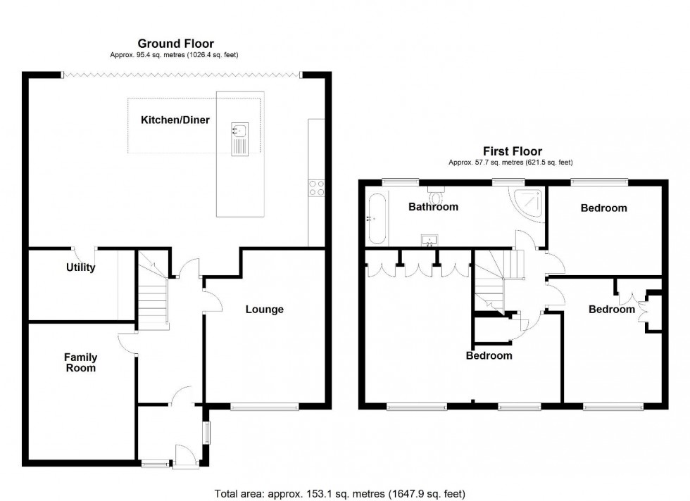 Floorplan for Parkfield Drive, Castle Bromwich, Birmingham